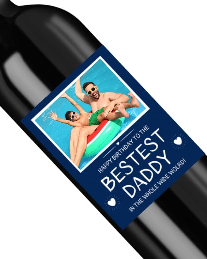 Red Wine Birthday Gift For Bestest Daddy