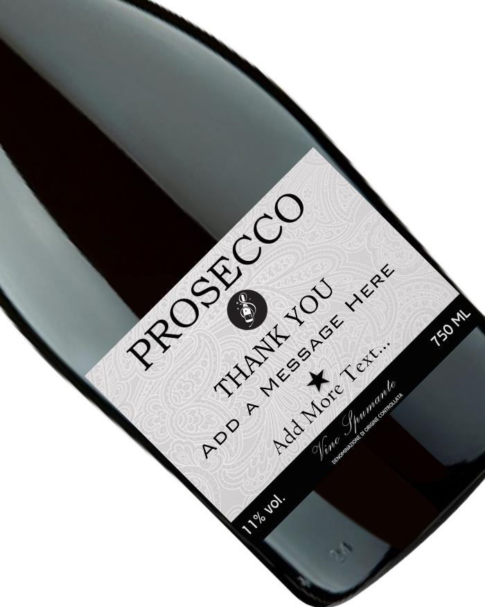 Personalised Thank You Prosecco and Chocolates Gift Box