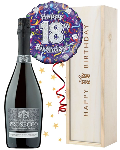 18th Birthday Prosecco and Balloon Gift