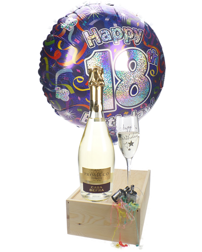 18th Birthday Prosecco And Flute Gift
