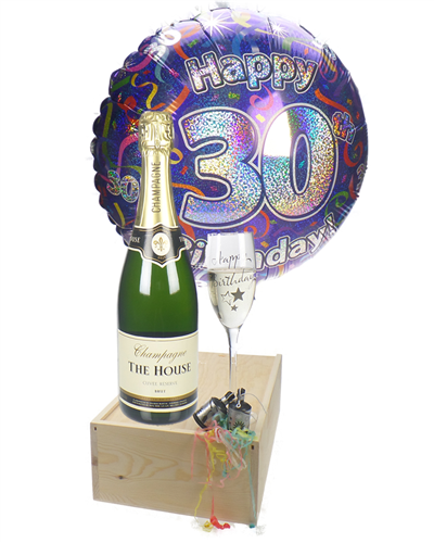 30th Birthday Champagne Flute Gift
