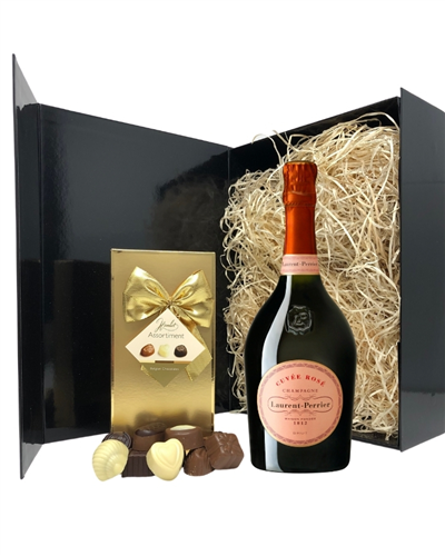Laurent Perrier Rose Champagne & Belgian Chocolates Gift Box
