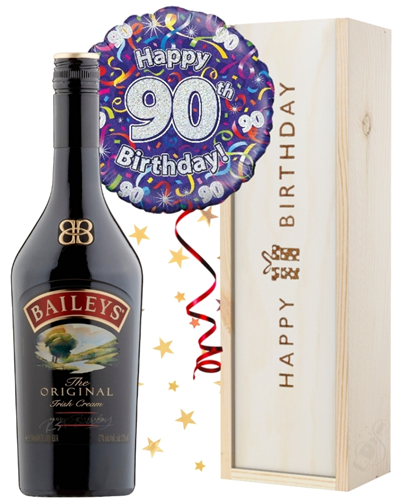 90th Birthday Baileys and Balloon Gift