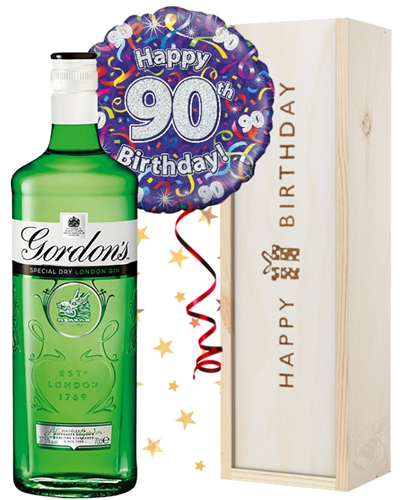 90th Birthday Gin and Balloon Gift