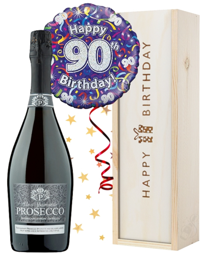 90th Birthday Prosecco and Balloon Gift