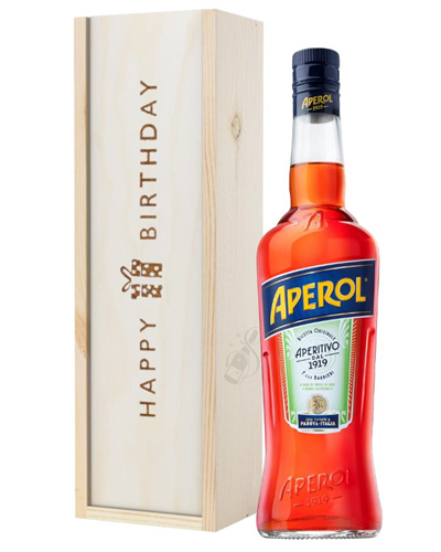 Aperol Spritz Birthday Gift In Wooden Box