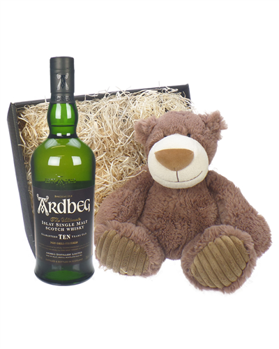 Ardbeg 10 and Teddy Bear Gift Basket