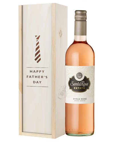 Argentinian Rose Wine Fathers Day Gift In Wooden Box