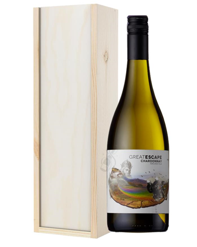 Australian Chardonnay White Wine Gift in Wooden Box
