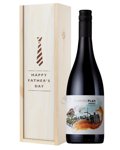 Australian Shiraz Red Wine Fathers Day Gift In Wooden Box