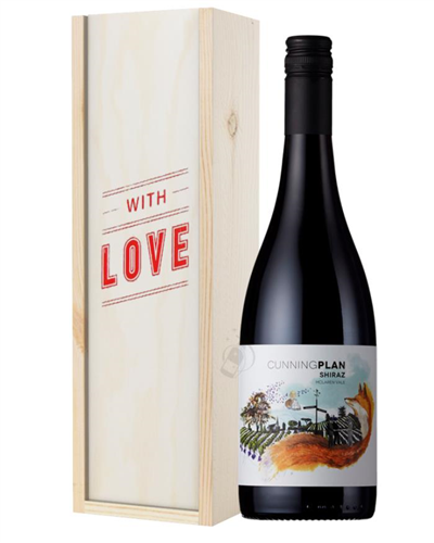 Australian Shiraz Red Wine Valentines With Love Special Gift Box