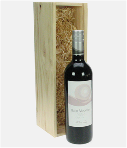 Bella Modella Primitivo Wine Gift in Wooden Box