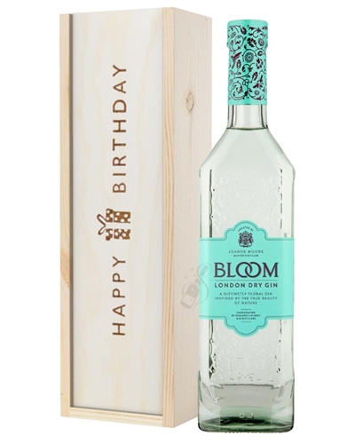 Bloom Gin Birthday Gift In Wooden Box