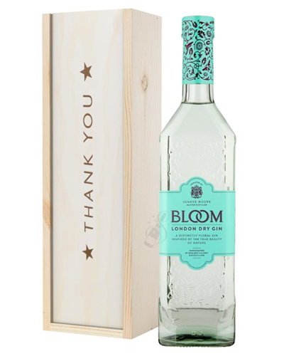 Bloom Gin Thank You Gift In Wooden Box