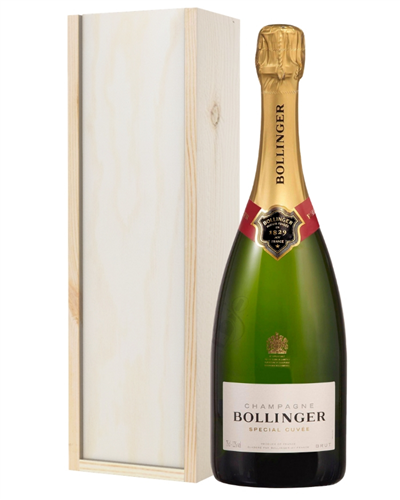 Bollinger Champagne Gift in Wooden Box