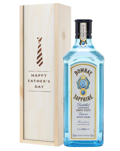 Bombay Sapphire Gin Fathers Day Gift In Wooden Box