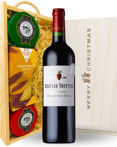 Bordeaux Red Wine and Cheese Christmas Hamper