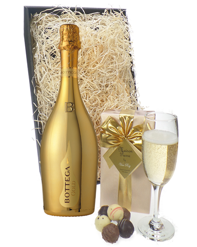 Bottega Gold Prosecco And Belgian Chocolates