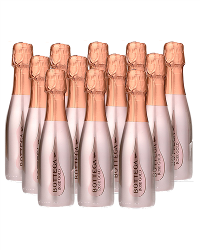 Bottega Rose Gold Prosecco Mini Quarter Case