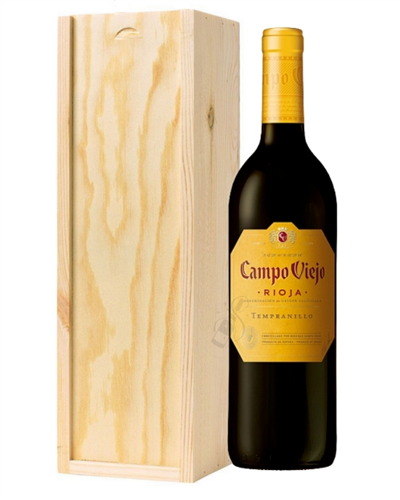 Campo Viejo Crianza Wine Gift in Wooden Box
