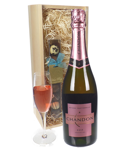 Chandon Rose Sparkling Wine And Chocolates