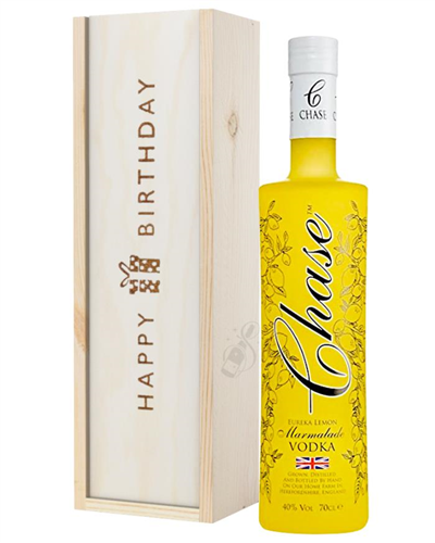 Chase Eureka Lemon Marmalade Vodka Birthday Gift In Wooden Box