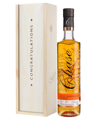 Chase Marmalade Vodka Congratulations Gift In Wooden Box