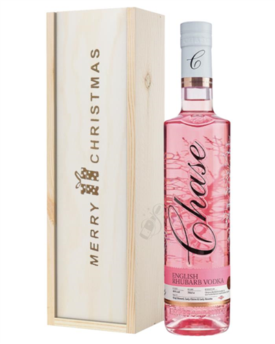 Chase Rhubarb Vodka Christmas Gift In Wooden Box