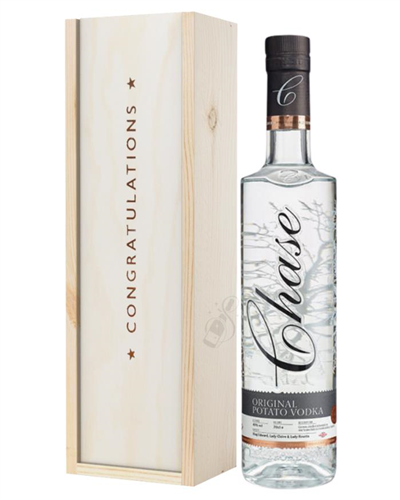 Chase Vodka Congratulations Gift In Wooden Box