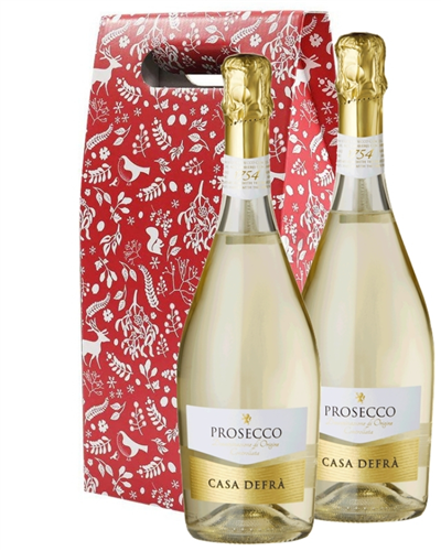 Christmas Prosecco Twin Wine Gift