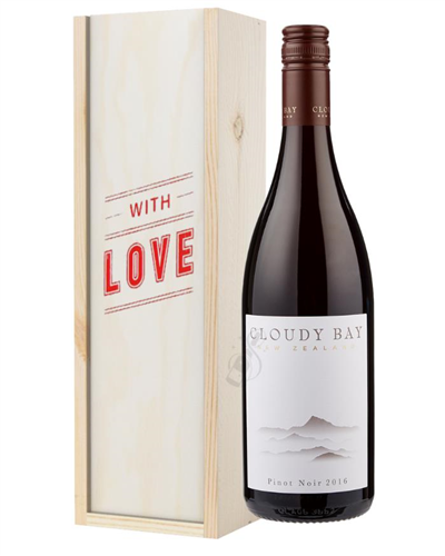 Cloudy Bay Pinot Noir Red Wine Valentines With Love Special Gift Box