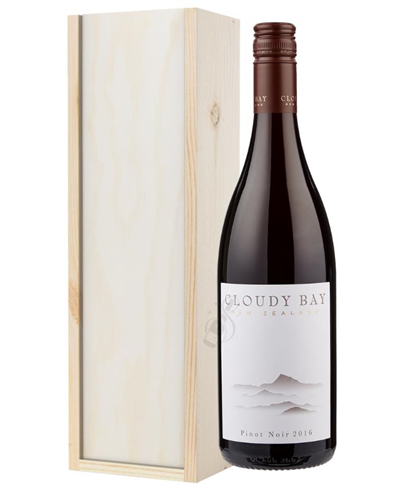 Cloudy Bay Pinot Noir Wine Gift in Wooden Box