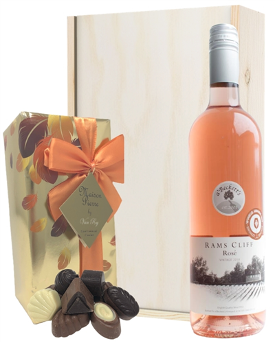 English Rose Wine and Chocolate Gift Set