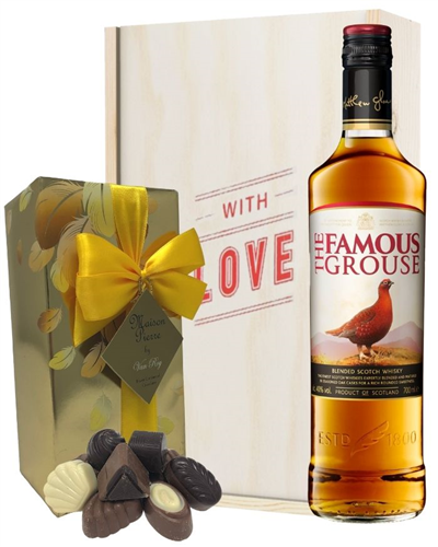 Famous Grouse Whisky And Chocolates Valentines Gift