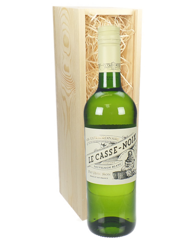 French Sauvignon Blanc White Wine Gift in Wooden Box