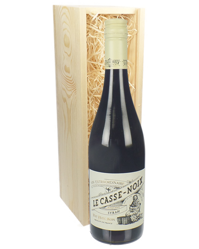 French Syrah Red Wine Gift in Wooden Box