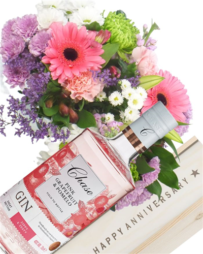 Gin And Flowers Anniversary Gift