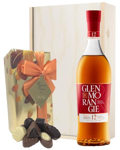 Glenmorangie LaSanta and Chocolates Gift Set in Wooden Box