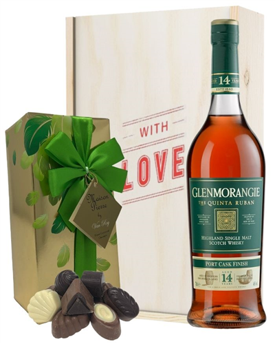 Glenmorangie Quinta Ruban Whisky and Chocolates Valentines Gift