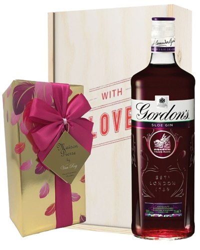 Gordons Sloe Gin And Chocolates Valentines Gift