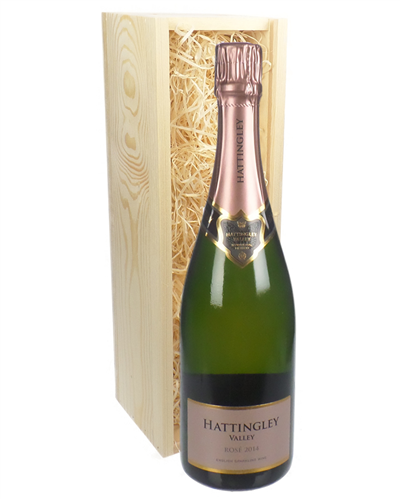 Hattingley Valley Rose English Sparkling Wine In Wooden Gift Box