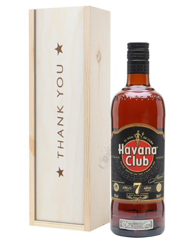 Havana Club 7 Year Old Rum Thank You Gift In Wooden Box