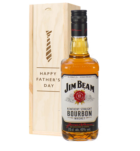 Jim Beam Kentucky Bourbon Whiskey Fathers Day Gift In Wooden Box