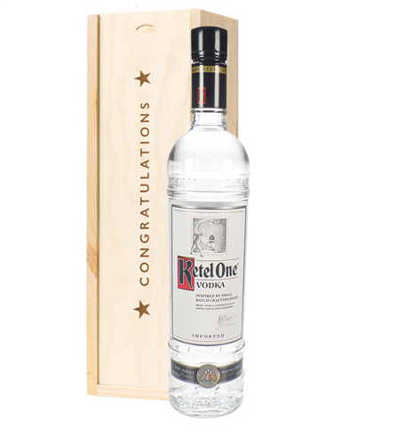 Ketel One Vodka Congratulations Gift In Wooden Box