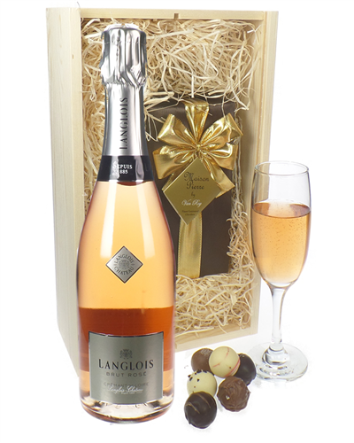 Langlois Rose Sparkling Wine And Belgian Chocolates