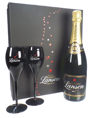 black glass champagne flutes