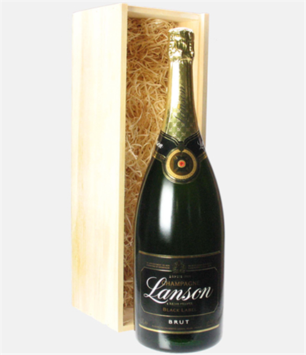 Lanson Champagne Jeroboam 300cl in Wooden Gift box