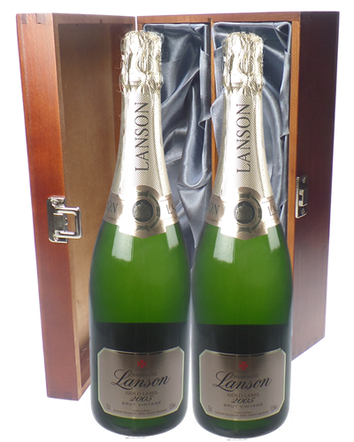 Lanson Gold Label Champagne Twin Luxury Gift 