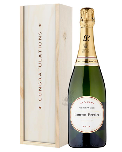 Laurent Perrier Champagne Congratulations Gift In Wooden Box