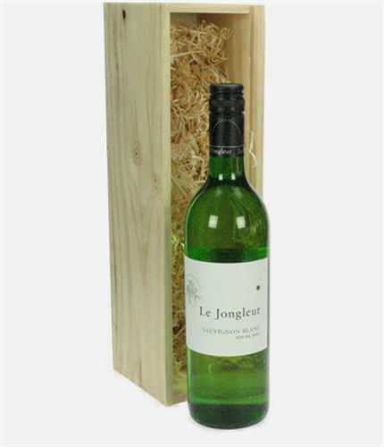 Le Jongleur Sauvignon Blanc Wine Gift in Wooden Box